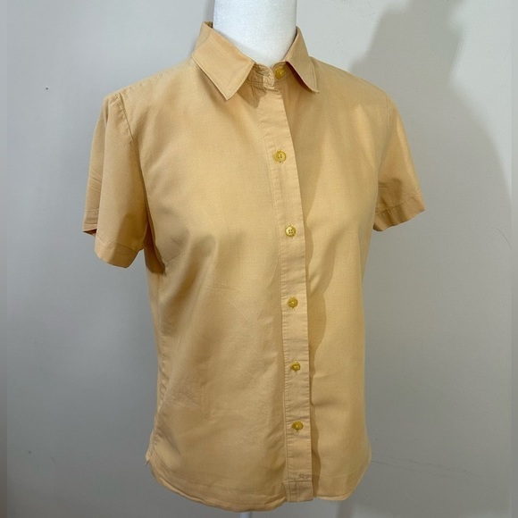 Wool rich sz s button down shirt short sleeves. Fabric looks almost like a check - Picture 1 of 11